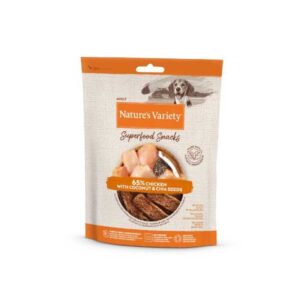 NATURE'S VARIETY DOG SUPERFOOD SNACK POLLO 85g (8 uds./caja)-PVO3.65