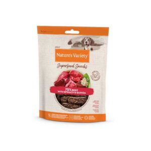 NATURE'S VARIETY DOG SUPERFOOD SNACK BUEY 85g (8 uds./caja) - PVO3.65