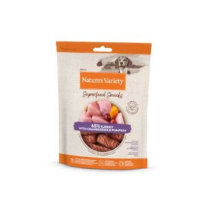 NATURE'S VARIETY DOG SUPERFOOD SNACK PAVO 85g (8 uds./caja)-PVO3.65