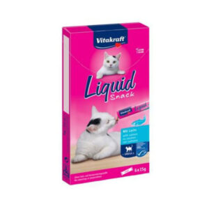 VITAKRAFT SNACK LÍQUIDO CON SALMÓN Y OMEGA-3 PARA GATOS 90g (11uds./caja)