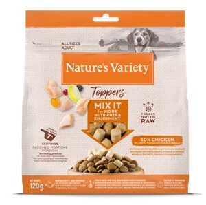 NATURE'S VARIETY DOG LIOFILIZADO TOPPERS POLLO 15g/40g/120g