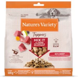 NATURE'S VARIETY DOG LIOFILIZADO TOPPERS BUEY 120g