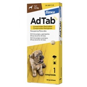 PROMOCIÓN ADTAB COMPRIMIDOS MASTICABLES ANTIPARASITARIOS PARA PERROS Y GATOS - (1 o 3 comprimido(s)/caja)