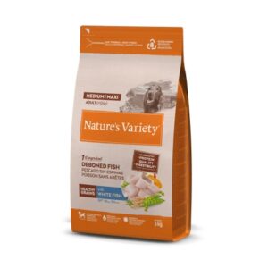 NATURE'S VARIETY DOG HEALTHY GRAINS MEDIUM/MAXI ADULT PESCADO BLANCO 3Kg/10Kg
