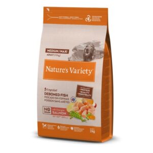 NATURE'S VARIETY DOG NO GRAIN MEDIUM/MAXI ADULT SALMÓN NORUEGO 3Kg/10Kg