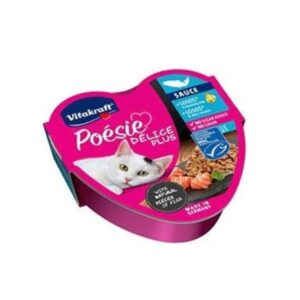 VITAKRAFT POÉSIE DÉLICE PLUS COMIDA HÚMEDA PARA GATOS DE SALMÓN CON ACEITE DE SALMÓN 85g (15uds./caja)