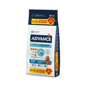 ADVANCE DOG MEDIUM ADULT POLLO Y ARROZ 14Kg+3Kg gratuitos