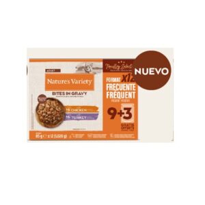 NATURE’S VARIETY CAT BOCADITOS EN SALSA MULTIPACK AVES 6 POLLO-6 PAVO (4uds./caja)