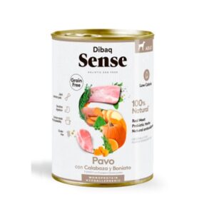 DIBAQ SENSE COMIDA HÚMEDA NO GRAIN DE PAVO PARA PERROS ADULTOS 380g - (12uds./caja)