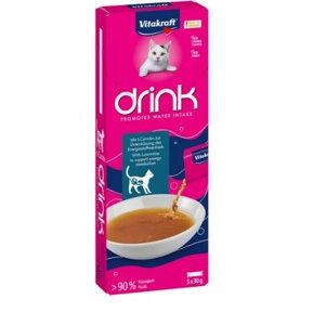 VITAKRAFT SNACK VITA DRINK CON SALMÓN Y L-CARNITINA 150g (9uds./caja)