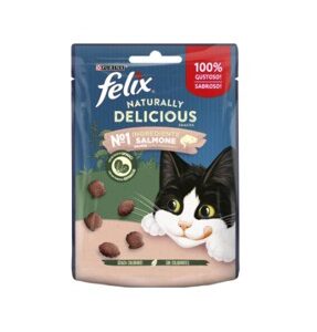 FELIX SNACK NATURALLY DELICIOUS SALMÓN Y ESPINACAS 50g (8ud./caja)