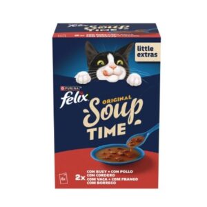 FELIX SOUP PACK ORIGINAL 2 BUEY, 2 POLLO Y 2 CORDERO 48g (8ud./caja)