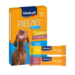 VITAKRAFT SNACK HELADO FREEZIES 2 CON POLLO Y 3 CON PATÉ 20g PARA PERROS (7uds./caja)